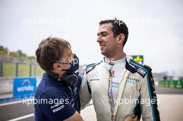 Nicholas Latifi (CDN) Williams Racing celebrates his eighth position with Jost Capito (GER) Williams Racing Chief Executive Officer. 01.08.2021. Formula 1 World Championship, Rd 11, Hungarian Grand Prix, Budapest, Hungary, Race Day.