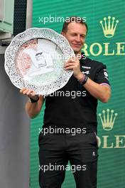 Laurent Rossi (FRA) Alpine Chief Executive Officer celebrates on the podium. 01.08.2021. Formula 1 World Championship, Rd 11, Hungarian Grand Prix, Budapest, Hungary, Race Day.