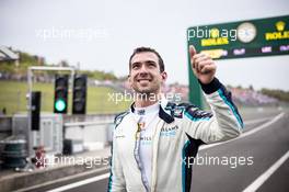 Nicholas Latifi (CDN) Williams Racing celebrates his eighth position. 01.08.2021. Formula 1 World Championship, Rd 11, Hungarian Grand Prix, Budapest, Hungary, Race Day.