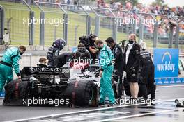 Lewis Hamilton (GBR) Mercedes AMG F1 W12 in the pits as the race is stopped. 01.08.2021. Formula 1 World Championship, Rd 11, Hungarian Grand Prix, Budapest, Hungary, Race Day.