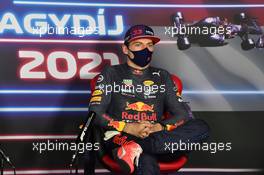 Max Verstappen (NLD) Red Bull Racing in the post qualifying FIA Press Conference. 31.07.2021. Formula 1 World Championship, Rd 11, Hungarian Grand Prix, Budapest, Hungary, Qualifying Day.