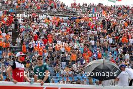 Circuit atmosphere - fans in the grandstand and the drivers parade. 01.08.2021. Formula 1 World Championship, Rd 11, Hungarian Grand Prix, Budapest, Hungary, Race Day.