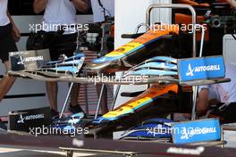 McLaren MCL35M front wings. 29.07.2021. Formula 1 World Championship, Rd 11, Hungarian Grand Prix, Budapest, Hungary, Preparation Day.