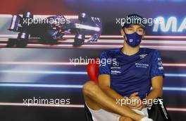George Russell (GBR) Williams Racing in the FIA Press Conference. 29.07.2021. Formula 1 World Championship, Rd 11, Hungarian Grand Prix, Budapest, Hungary, Preparation Day.