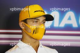 Lando Norris (GBR) McLaren in the FIA Press Conference. 29.07.2021. Formula 1 World Championship, Rd 11, Hungarian Grand Prix, Budapest, Hungary, Preparation Day.