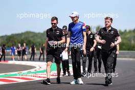 Esteban Ocon (FRA) Alpine F1 Team A521 walks the circuit with the team. 29.07.2021. Formula 1 World Championship, Rd 11, Hungarian Grand Prix, Budapest, Hungary, Preparation Day.