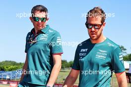 Sebastian Vettel (GER) Aston Martin F1 Team walks the circuit with the team. 29.07.2021. Formula 1 World Championship, Rd 11, Hungarian Grand Prix, Budapest, Hungary, Preparation Day.