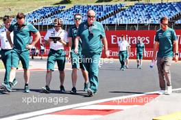 Sebastian Vettel (GER) Aston Martin F1 Team walks the circuit with the team. 29.07.2021. Formula 1 World Championship, Rd 11, Hungarian Grand Prix, Budapest, Hungary, Preparation Day.