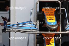 McLaren MCL35M front wing. 29.07.2021. Formula 1 World Championship, Rd 11, Hungarian Grand Prix, Budapest, Hungary, Preparation Day.