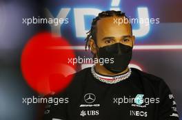 Lewis Hamilton (GBR) Mercedes AMG F1 in the FIA Press Conference. 29.07.2021. Formula 1 World Championship, Rd 11, Hungarian Grand Prix, Budapest, Hungary, Preparation Day.