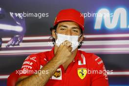 Carlos Sainz Jr (ESP) Ferrari in the FIA Press Conference. 29.07.2021. Formula 1 World Championship, Rd 11, Hungarian Grand Prix, Budapest, Hungary, Preparation Day.