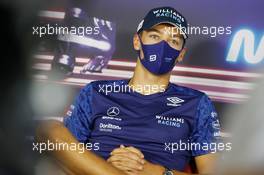 George Russell (GBR) Williams Racing in the FIA Press Conference. 29.07.2021. Formula 1 World Championship, Rd 11, Hungarian Grand Prix, Budapest, Hungary, Preparation Day.