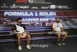 (L to R): Pierre Gasly (FRA) AlphaTauri and Nikita Mazepin (RUS) Haas F1 Team in the FIA Press Conference. 29.07.2021. Formula 1 World Championship, Rd 11, Hungarian Grand Prix, Budapest, Hungary, Preparation Day.