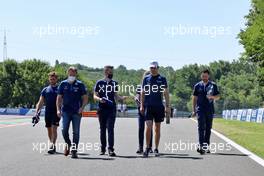 Nicholas Latifi (CDN) Williams Racing walks the circuit with the team. 29.07.2021. Formula 1 World Championship, Rd 11, Hungarian Grand Prix, Budapest, Hungary, Preparation Day.