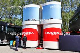 Honda motorhome in the paddock. 16.04.2021. Formula 1 World Championship, Rd 2, Emilia Romagna Grand Prix, Imola, Italy, Practice Day.