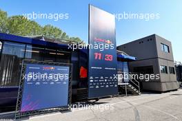 Red Bull Racing motorhome in the paddock. 16.04.2021. Formula 1 World Championship, Rd 2, Emilia Romagna Grand Prix, Imola, Italy, Practice Day.