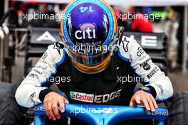 Fernando Alonso (ESP) Alpine F1 Team A521 on the grid. 18.04.2021. Formula 1 World Championship, Rd 2, Emilia Romagna Grand Prix, Imola, Italy, Race Day.