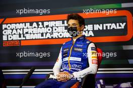 Lando Norris (GBR) McLaren in the post race FIA Press Conference. 18.04.2021. Formula 1 World Championship, Rd 2, Emilia Romagna Grand Prix, Imola, Italy, Race Day.
