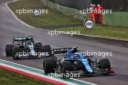 Esteban Ocon (FRA) Alpine F1 Team A521. 18.04.2021. Formula 1 World Championship, Rd 2, Emilia Romagna Grand Prix, Imola, Italy, Race Day.