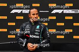 Pole sitter Lewis Hamilton (GBR) Mercedes AMG F1 in qualifying parc ferme. 17.04.2021. Formula 1 World Championship, Rd 2, Emilia Romagna Grand Prix, Imola, Italy, Qualifying Day.