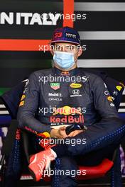 Max Verstappen (NLD) Red Bull Racing in the post qualifying FIA Press Conference. 17.04.2021. Formula 1 World Championship, Rd 2, Emilia Romagna Grand Prix, Imola, Italy, Qualifying Day.