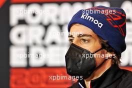 Fernando Alonso (ESP) Alpine F1 Team in the FIA Press Conference. 15.04.2021. Formula 1 World Championship, Rd 2, Emilia Romagna Grand Prix, Imola, Italy, Preparation Day.