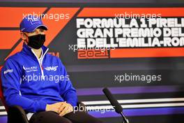 Mick Schumacher (GER) Haas F1 Team in the FIA Press Conference. 15.04.2021. Formula 1 World Championship, Rd 2, Emilia Romagna Grand Prix, Imola, Italy, Preparation Day.