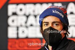 Fernando Alonso (ESP) Alpine F1 Team in the FIA Press Conference. 15.04.2021. Formula 1 World Championship, Rd 2, Emilia Romagna Grand Prix, Imola, Italy, Preparation Day.