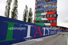 Circuit atmosphere - Made In Italy branding - race title sponsors. 15.04.2021. Formula 1 World Championship, Rd 2, Emilia Romagna Grand Prix, Imola, Italy, Preparation Day.