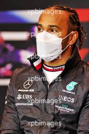 Lewis Hamilton (GBR) Mercedes AMG F1 in the FIA Press Conference. 15.04.2021. Formula 1 World Championship, Rd 2, Emilia Romagna Grand Prix, Imola, Italy, Preparation Day.