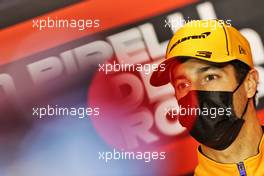 Daniel Ricciardo (AUS) McLaren in the FIA Press Conference. 15.04.2021. Formula 1 World Championship, Rd 2, Emilia Romagna Grand Prix, Imola, Italy, Preparation Day.