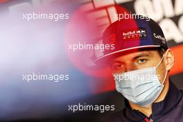 Max Verstappen (NLD) Red Bull Racing in the FIA Press Conference. 15.04.2021. Formula 1 World Championship, Rd 2, Emilia Romagna Grand Prix, Imola, Italy, Preparation Day.