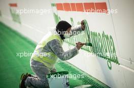 Circuit atmosphere - trackside walls painted. 15.04.2021. Formula 1 World Championship, Rd 2, Emilia Romagna Grand Prix, Imola, Italy, Preparation Day.