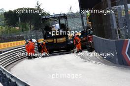 Pit Lane entry being resurfaced. 14.04.2021. Formula 1 World Championship, Rd 2, Emilia Romagna Grand Prix, Imola, Italy, Preparation Day.