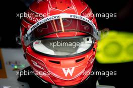 The Bell camera helmet of George Russell (GBR) Williams Racing. 10.09.2021. Formula 1 World Championship, Rd 14, Italian Grand Prix, Monza, Italy, Qualifying Day.