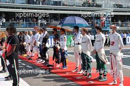 The Drivers line up on the grid. 12.09.2021. Formula 1 World Championship, Rd 14, Italian Grand Prix, Monza, Italy, Race Day.