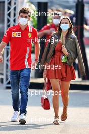 Charles Leclerc (MON) Ferrari with his girlfriend Charlotte Sine (MON). 11.09.2021. Formula 1 World Championship, Rd 14, Italian Grand Prix, Monza, Italy, Sprint Day.