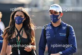 Nicholas Latifi (CDN) Williams Racing with his girlfriend Sandra Dziwiszek (POL). 11.09.2021. Formula 1 World Championship, Rd 14, Italian Grand Prix, Monza, Italy, Sprint Day.