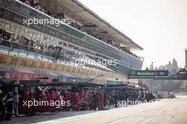 Charles Leclerc (MON) Ferrari SF-21 in the pits. 11.09.2021. Formula 1 World Championship, Rd 14, Italian Grand Prix, Monza, Italy, Sprint Day.