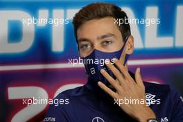 George Russell (GBR) Williams Racing in the FIA Press Conference. 09.09.2021. Formula 1 World Championship, Rd 14, Italian Grand Prix, Monza, Italy, Preparation Day.