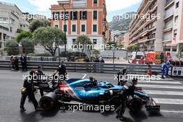 Fernando Alonso (ESP) Alpine F1 Team A521 on the grid. 23.05.2021. Formula 1 World Championship, Rd 5, Monaco Grand Prix, Monte Carlo, Monaco, Race Day.