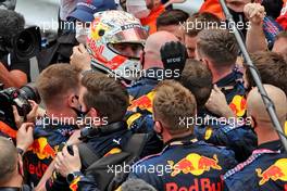 Race winner Max Verstappen (NLD) Red Bull Racing celebrates with the team in parc ferme. 23.05.2021. Formula 1 World Championship, Rd 5, Monaco Grand Prix, Monte Carlo, Monaco, Race Day.