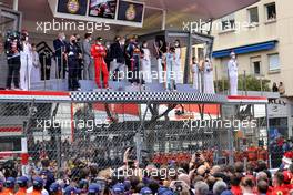 The podium (L to R): Adrian Newey (GBR) Red Bull Racing Chief Technical Officer; Carlos Sainz Jr (ESP) Ferrari, second; Max Verstappen (NLD) Red Bull Racing, race winner; Lando Norris (GBR) McLaren third. 23.05.2021. Formula 1 World Championship, Rd 5, Monaco Grand Prix, Monte Carlo, Monaco, Race Day.