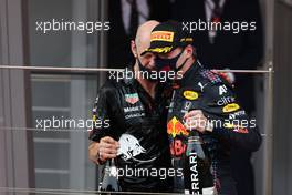 Adrian Newey (GBR) Red Bull Racing Chief Technical Officer with 1st place Max Verstappen (NLD) Red Bull Racing RB16B. 23.05.2021. Formula 1 World Championship, Rd 5, Monaco Grand Prix, Monte Carlo, Monaco, Race Day.