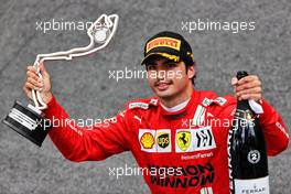 Carlos Sainz Jr (ESP) Ferrari celebrates his second position in parc ferme. 23.05.2021. Formula 1 World Championship, Rd 5, Monaco Grand Prix, Monte Carlo, Monaco, Race Day.