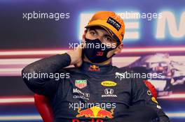 Max Verstappen (NLD) Red Bull Racing in the post race FIA Press Conference. 23.05.2021. Formula 1 World Championship, Rd 5, Monaco Grand Prix, Monte Carlo, Monaco, Race Day.
