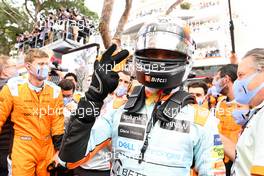 Lando Norris (GBR) McLaren celebrates his third position in parc ferme. 23.05.2021. Formula 1 World Championship, Rd 5, Monaco Grand Prix, Monte Carlo, Monaco, Race Day.
