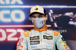 Lando Norris (GBR) McLaren in the post race FIA Press Conference. 23.05.2021. Formula 1 World Championship, Rd 5, Monaco Grand Prix, Monte Carlo, Monaco, Race Day.