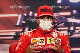 Carlos Sainz Jr (ESP) Ferrari in the post race FIA Press Conference. 23.05.2021. Formula 1 World Championship, Rd 5, Monaco Grand Prix, Monte Carlo, Monaco, Race Day.