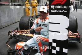 Lando Norris (GBR) McLaren MCL35M celebrates his third position in parc ferme. 23.05.2021. Formula 1 World Championship, Rd 5, Monaco Grand Prix, Monte Carlo, Monaco, Race Day.
